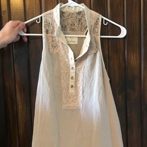 Pins and needles soft beige tank